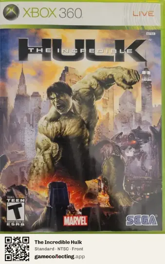 The Incredible Hulk Xbox 360, NTSC box front