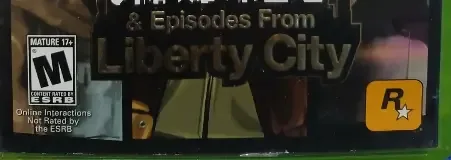 Grand Theft Auto IV, the ESRB box on its front