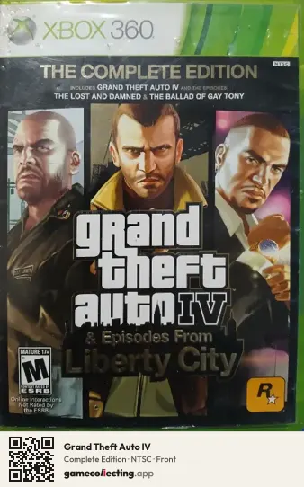 Grand Theft Auto IV Xbox 360, NTSC box front