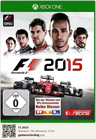 F1 2015 Xbox One, Germany box front