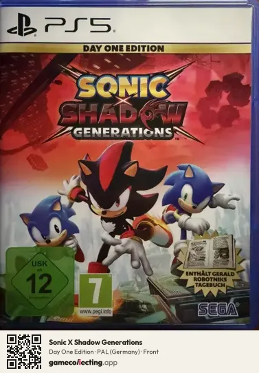 Sonic X Shadow Generations PlayStation 5, Germany box front