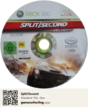 Split/Second Xbox 360, PAL disc
