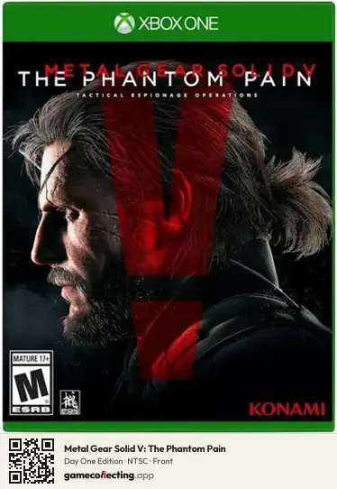 Metal Gear Solid V: The Phantom Pain Xbox One, NTSC box front