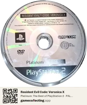 Resident Evil Code: Veronica X PlayStation 2, PAL disc