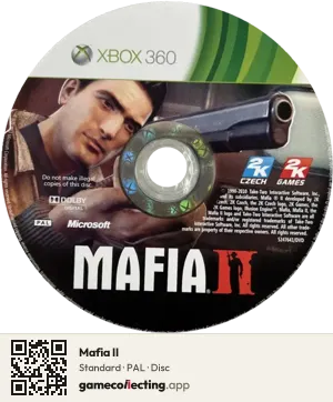 Mafia II Xbox 360, PAL disc