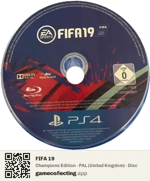 FIFA 19 PlayStation 4, PAL disc