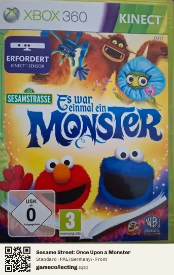 Sesame Street: Once Upon a Monster Xbox 360, Germany box front