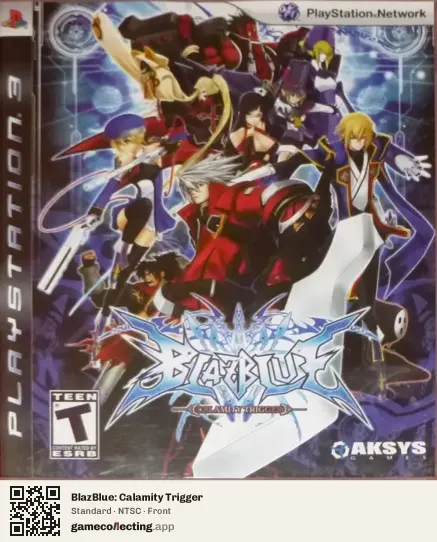 BlazBlue: Calamity Trigger PlayStation 3, NTSC box front