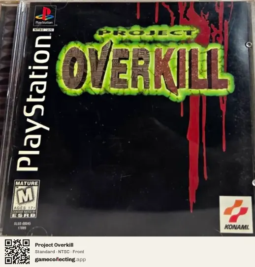 Project Overkill PlayStation, NTSC box front