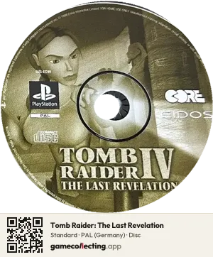 Tomb Raider: The Last Revelation PlayStation, PAL disc