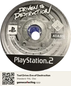Test Drive: Eve of Destruction PlayStation 2, PAL disc