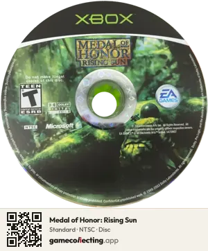 Medal of Honor: Rising Sun Xbox, NTSC disc