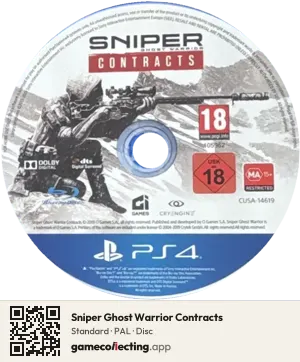 Sniper Ghost Warrior Contracts PlayStation 4, PAL disc