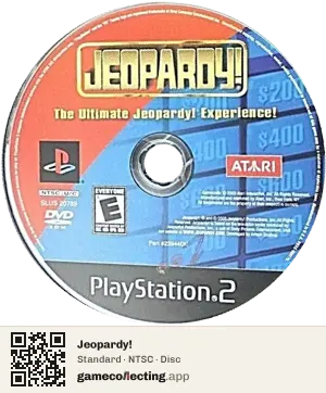 Jeopardy! PlayStation 2, NTSC disc