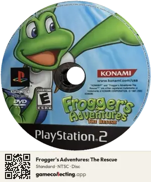 Frogger's Adventures: The Rescue PlayStation 2, NTSC disc