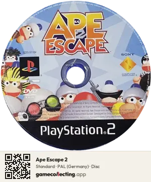 Ape Escape 2 PlayStation 2, PAL disc