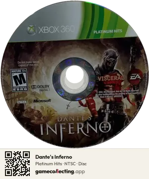 Dante's Inferno Xbox 360, NTSC disc