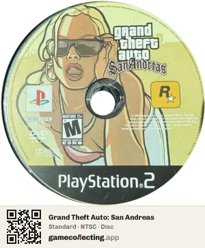 Grand Theft Auto: San Andreas PlayStation 2, NTSC disc