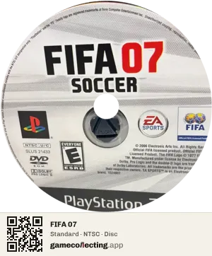 FIFA 07 PlayStation 2, NTSC disc