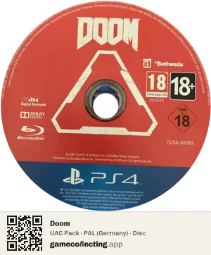 Doom PlayStation 4, PAL disc
