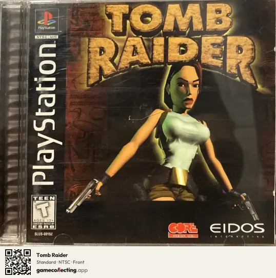 Tomb Raider PlayStation, NTSC box front