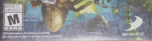 Earth Defense Force 2025, the ESRB box on its front