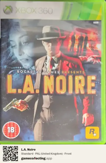 L.A. Noire Xbox 360, United Kingdom box front