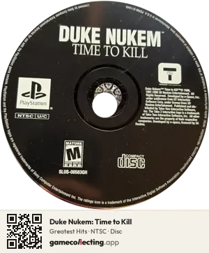 Duke Nukem: Time to Kill PlayStation, NTSC disc