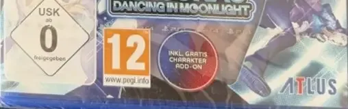 Persona 3: Dancing in Moonlight, the USK square on its front