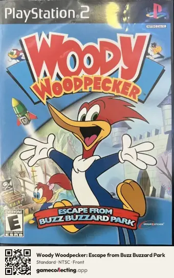 Woody Woodpecker: Escape from Buzz Buzzard Park PlayStation 2, NTSC box front