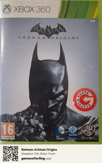 Batman: Arkham Origins Xbox 360, Italy box front