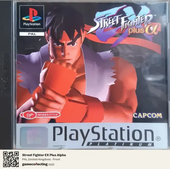 Street Fighter EX Plus Alpha PlayStation, United Kingdom box front