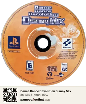 Dance Dance Revolution Disney Mix PlayStation, NTSC disc