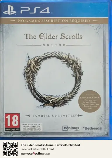 The Elder Scrolls Online: Tamriel Unlimited PlayStation 4, PAL box front