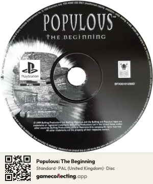 Populous: The Beginning PlayStation, PAL disc