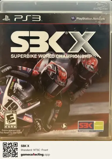 SBK X PlayStation 3, NTSC box front