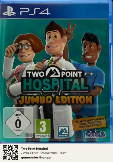 Two Point Hospital PlayStation 4, Germany box front