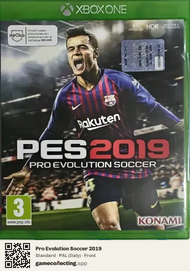 Pro Evolution Soccer 2019 Xbox One, Italy box front