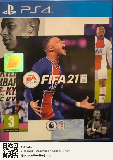FIFA 21 PlayStation 4, United Kingdom box front