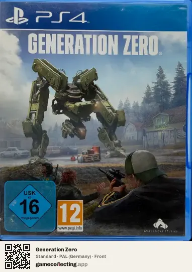 Generation Zero PlayStation 4, Germany box front