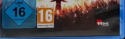Frostpunk, the USK square on its front