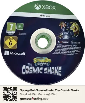 SpongeBob SquarePants: The Cosmic Shake Xbox One, PAL disc
