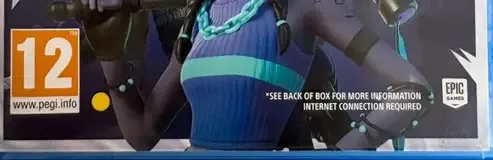 Fortnite, the PEGI square on its front
