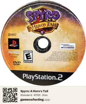 Spyro: A Hero's Tail PlayStation 2, NTSC disc