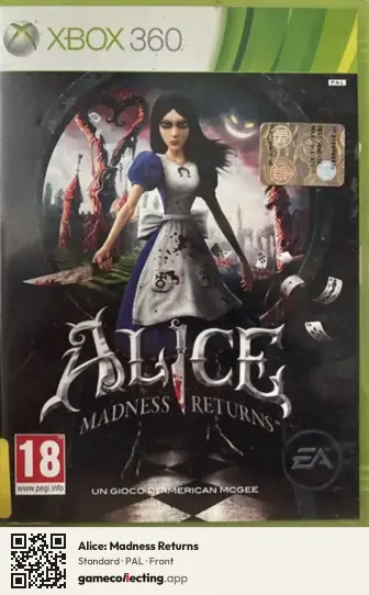 Alice: Madness Returns Xbox 360, PAL box front
