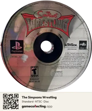 The Simpsons Wrestling PlayStation, NTSC disc