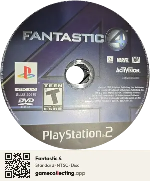 Fantastic 4 PlayStation 2, NTSC disc