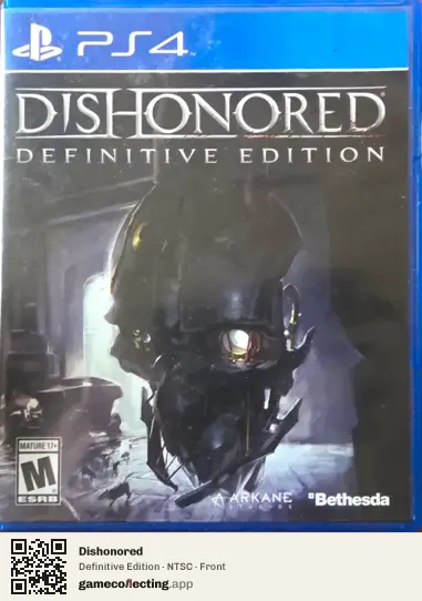 Dishonored PlayStation 4, NTSC box front