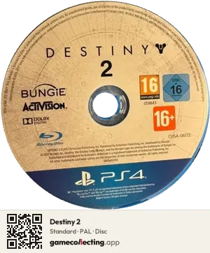 Destiny 2 PlayStation 4, PAL disc