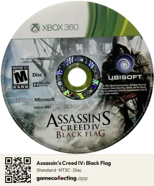 Assassin's Creed IV: Black Flag Xbox 360, NTSC disc